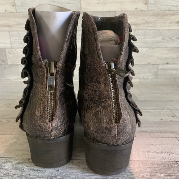 Betsey Johnson Distressed Leather Ankle Boot - Picture 4 of 9